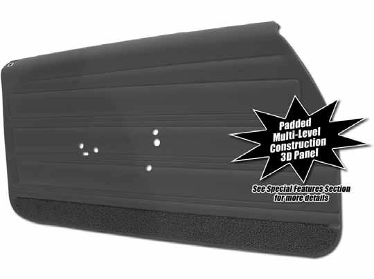 Chevelle/El Camino 1968 Chevelle/Malibu & El Camino OLDSMOBILE REPLACEMENT DELUxe BENCh StyLE (TRIM CODE 765-980) Front Panels... DO68GHD0020(C) (Unassembled)... $325/pr. Front Panels... DO68GHD0020(C)-PA (Pre-assembled).
