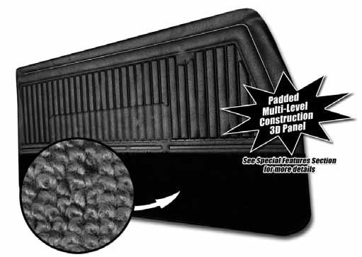 **See Special Features Page for additional important information** 1968 El Camino Bucket & Bench Style Hardtop Rear Panels (Unassembled)... DO68GHD0080(C)... $197/pr. (Pre-assembled).