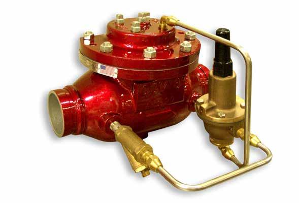 Pressure Reducing Valve Model 129FC Automatically reduces high pressure in building riser pipe to a pressure that can be easily handled by the components it supplies Maintains constant pressure