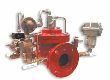 Pressure Reducing/Solenoid Deluge Valve Model 116-5MR Reduces a higher upstream pressure into a lower, constant downstream pressure Opens or closes in response to an