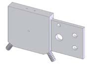 Busbar (1/2" Hose) WCL1 XW076NC16CT 47mm WC Cu with Busbar + thermostat hole (1/2"