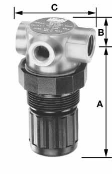 Miniature Line Components Line Regulator Body Bonnet Valve Seals Plug Secondary (Gauge) - 602003 Zinc Brass/ ¹ ₈ NPT (F) Outlet Adj.