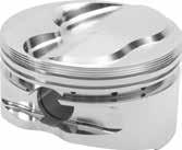 JE Pistons 400 small block 18 dome Features: Double Pin Oilers Contact Reduction Grooves Includes: Pin #927-2750-15-51S (130g) Heavy Duty single.