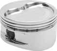 JE Pistons s/b chrysler flat top Includes: Pin #927-2750-15-51S (130g) Double Spiro Locks (#927-042-CS) s/b chrysler flat top These small block Chrysler pistons are machined to accommodate large