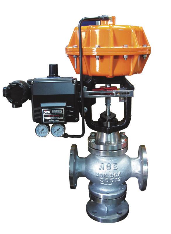 PNEUMATIC CONTROL GLOBE VALVE Model No. AGE SERIES AGE series cylinder actuated globe valve provides high shut off differential pressure rating, excellent tightness, compact and light weight.