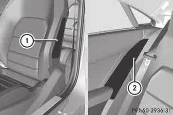 44 Occupant safety Safety Contact an authorized Mercedes-Benz Center for availability. The pressure sensors for side impact air bag control are located in the doors.