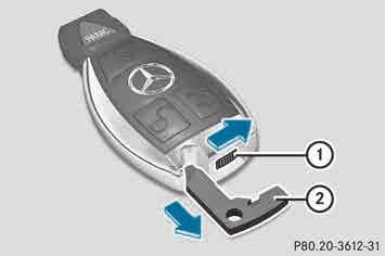 SmartKey 75 or X Lock or unlock the vehicle using KEYLESS- GO. The SmartKey must be outside the vehicle.
