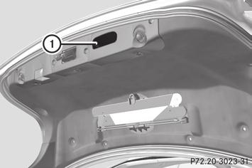 The trunk lid swings upwards when opened. Therefore, make sure that there is sufficient clearance above the trunk lid. i Opening dimensions of the trunk lid (Y page 367).