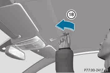 X Insert the hex-socket wrench into the roof lock. X Turn the Allen key counter-clockwise N as far as possible.