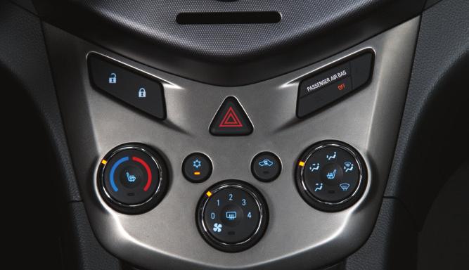 CLIMATE CONTROLS Temperature Control Air Conditioning Mode F Recirculation Mode Air delivery modes: Vent Mode Bi-level Mode Floor Mode Defog Mode Defrost Mode Driver s Heated Seat Control F Fan Speed