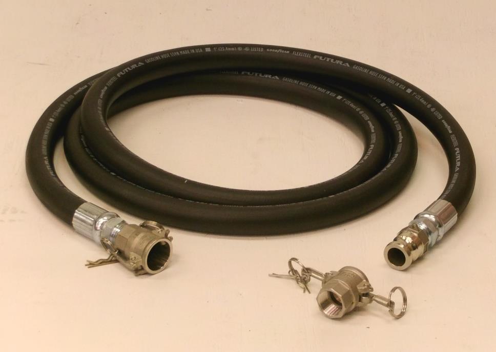 Supply & Return Hoses The Systems come with two (2) 2 X 12 hoses equipped with cam lock fittings and adaptors.