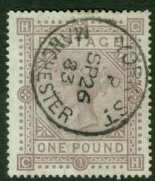 Very scarce in this quality CAT 15,750 with premium. 6500 38. SG 136 1 brown-lilac.
