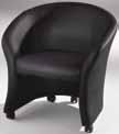 Models are available with optional casters or channeled upholstered backs in an infinite choice of upholsteries.