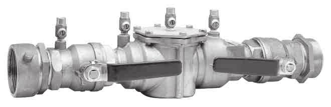 Series LF000B, 000B Double Check Valve Assemblies Sizes: 1 " " (15 50mm) 1 Double Check Valve Assemblies Features Ease of maintenance with only one cover Top entry Replaceable seats and