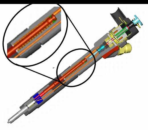 INTERNAL DIESEL INJECTOR DEPOSITS (IDID) Deposits can build-up higher up in the injector body The needle only has