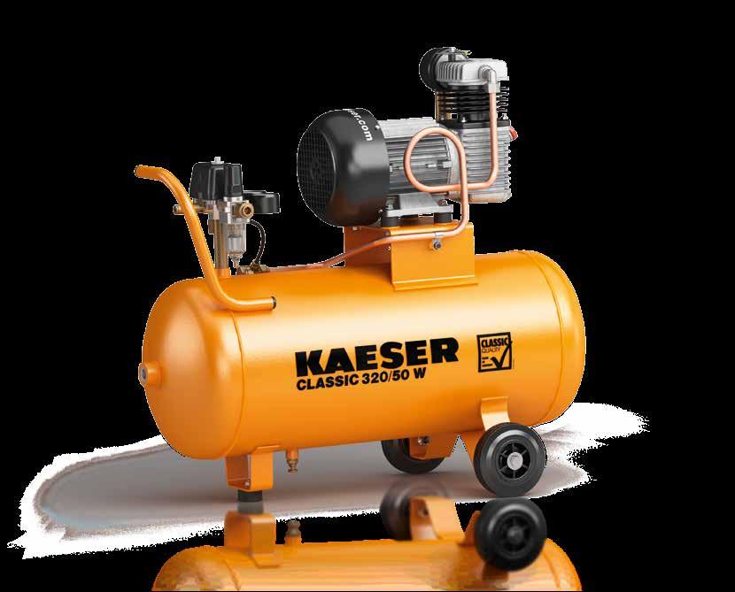 The components used in CLASSIC series compressors are of the highest quality standards for which the KAESER name is renowned throughout the world.