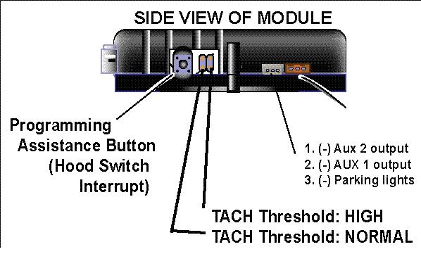 Tach Learning Tach jumper settings Some new vehicles have a higher TACH voltage threshold, which would fall out of the normal TACH trigger circuit of the remote car starter.