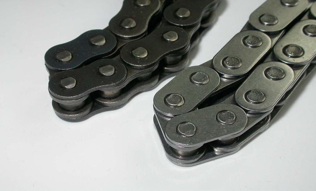 Advantages of the new primary chains: - A maximum tensile strength of 15.5 kn per chain and maximum fluctuating tension of 6.3 kn per chain. - Bolts have 15% more surface area than RK primary chains.