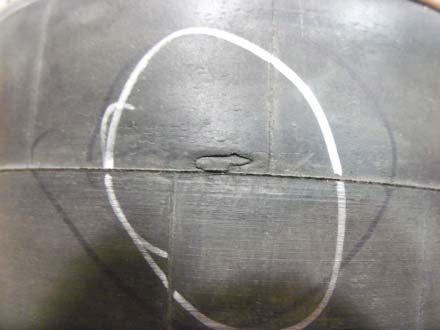 bead plate Marring or semicircular gouge in the top of the alignment pin Alignment pin was not