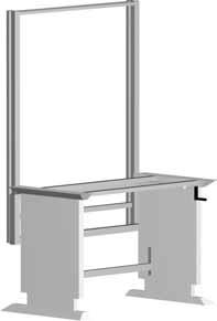 Single s Basic Modules with Rear Frame Height Adjustment by Hand Crank Height Adjustment with Electric Motor Aluminium legs and guides End covers made from sheet steel Incl.