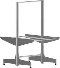 Multiple Starter Modules single sided 1x frame 2x foot (long) 2x foot (short) 1x bracket pair 1x C-section stringer (pair) 2x upright Infinitely adjustable working height and over (without