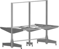 (with workstation strut) Made from sheet steel For worktop W x D x T 1587 x 635 x 30 1587 x 750 x 30 1957 x 635 x 30 1957 x 750 x 30 Frame System width 2 x 815 2 x 1000 APS-AMP-13 APS-AMP-17