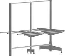 workstation strut) Made from sheet steel For worktop W x D x T 1587 x 635 x 30 1587 x 750 x 30 1957 x 635 x 30 1957 x 750 x 30 Frame System width 2 x 815 2 x 1000 APS-EMP-13 APS-EMP-17 APS-EMP-15