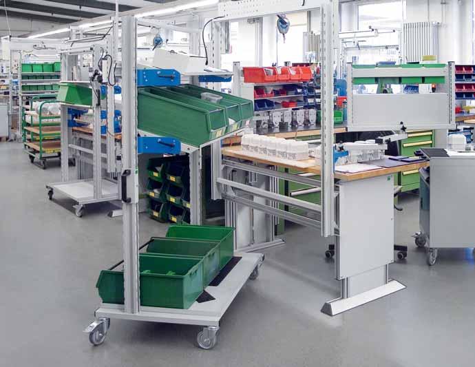 These highly flexible mobile helpers perfect the system bott assembly trolleys guarantee the flexible provision of material and small parts.