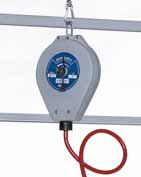 Suspended from the roller of the overhead frame Tool balancer: Cable length 1700, load capacity