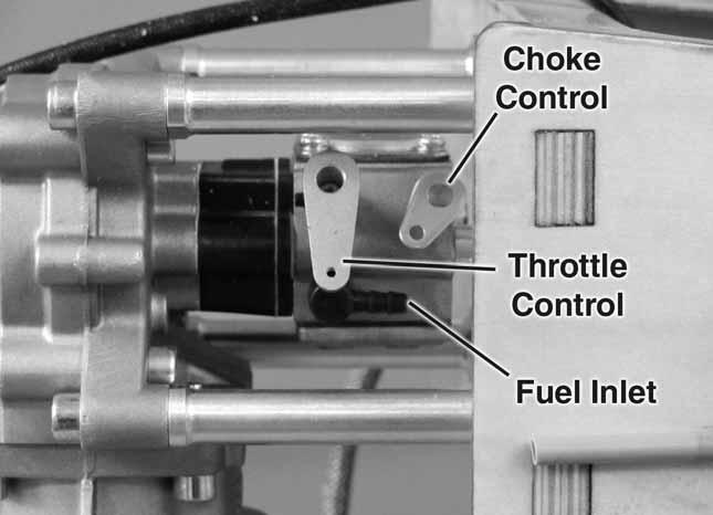 4. Install the throttle servo at least 12 [305mm] away from the engine. Make sure that you get the carburetor s full range of rotation with your servo travel.
