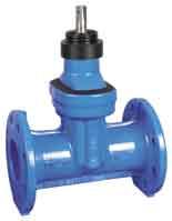 Gate valve AWP 2001 SL / 5000 soft seal with flanges DIN 3352-4B Figure Medium Design Drinking water Water and oil free air Thick EPOXY layers Installation length DIN EN 558-1, Series 15 (F5) Figure