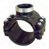 PP - Valve tapping fitting for PVC and HDPE pipes Outlet 11 2 Figure 8362, PN 10 Valve tapping saddle From PP with O-ring sealing Hexagon head bolts DIN 931 - A2-70 Hexagonal nuts DIN 931 - A2-70 -