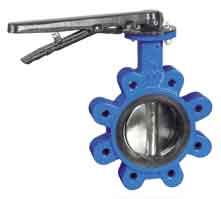 Between flanges and end shut off butterfly valve Figure Medium Design Figure 8357 (Type BV12) Drinking water 110 C Ring housing with cast on threaded lugs for installing between flanges or as end