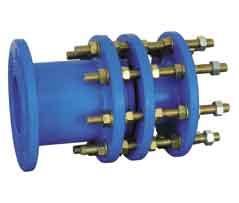 Adjustable length pipe coupling Type PF DN Figure Medium Design Drinking water and waste water Steel RSt 37.