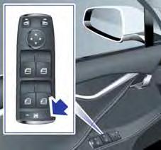 Locking Rear Windows To prevent passengers from using the rear window switches, press the rear window lock switch. The switch light turns on. To unlock rear windows, press the switch again.