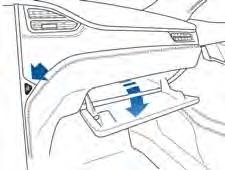 Glove Box Glove Box Opening and Closing To open the glove box, press the switch located to the right of the touchscreen.