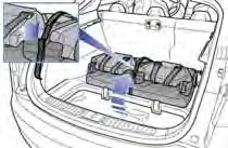 Pull the strap at the rear of the seat to fold the seat