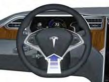 Steering Wheel Steering Wheel Using Right Steering Wheel Buttons Use the buttons on the right side of the steering wheel to control the phone and some Model S features, use voice commands, and