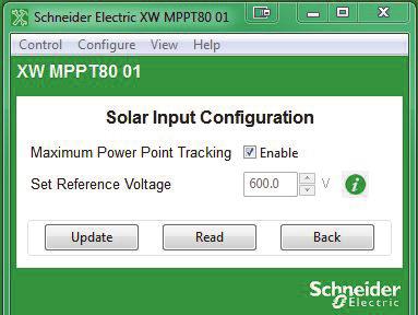 Device Configuration Setting Battery Temperature Compensation Solar Input Configuration Table 3-10 Charge Controller Battery Settings (Custom Settings in Gray) Description Battery temperature