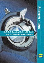 SNR ball bearing unit range SNR - Ball bearing units with cast iron or stamped steel housings The SNR Ball Bearings Units catalog contains the SNR standard range for ball bearings with housings made