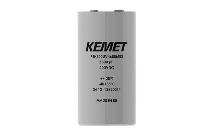Marking Part Number Code Rated Voltage (VDC) Operating Temperature Made in The European Union KEMET Logo