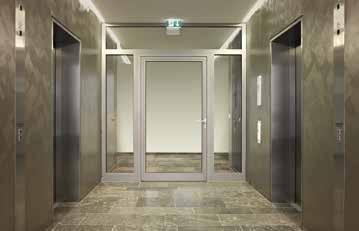 The advantage for architects and building owners: doors that fulfil different functional requirements and are fitted on the same floor are perfectly matched to one another.