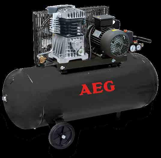 10 Belt driven air compressors B50/36 - B100/36 General features Ergonomic handle On-off switch Universal air outlet 2 pressure gauges Safety valve Cast iron 2 cylinder Oil lubricated Larger oil