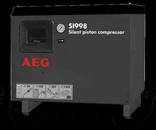 20 Silent piston air compressors SI500 - SI600 - SI678 SI998 - SI1250 General features Pressure line gauge and hour counter Control Panel Silent opeation Metal soundpoof cabinet Improved cooling
