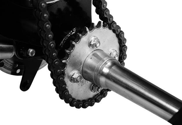 CHASSIS 6-18 Romove the rear sprocket. REAR AXLE SHAFT Using a dial gauge, check the axle shaft for runout and replace it if the runout exceeds the limit.