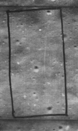14 of 20 On this photo the area outlined in black shows the actual lunar surface