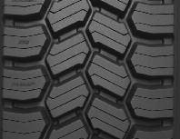 grooves for effective rain and snow evacuation Directional tread optimized for traction 25 32nds tread depth 168 \ 5.0 177 \ 6.