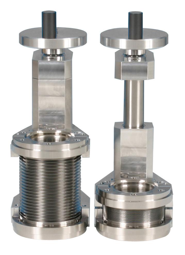 As such, the series is offered with limited flange and stroke options. Actuation methods The series can be actuated via a manual handwheel, pneumatic cylinder, motor or Stepper motor.