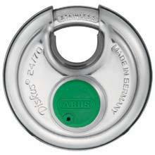 DISKUS Padlock ABUS 1 3 ECOLUTION : Environmental compatible products Design for 360 protection DISKUS deep-welding technology for maximum strength Shrouded shackle preventing from attack by force