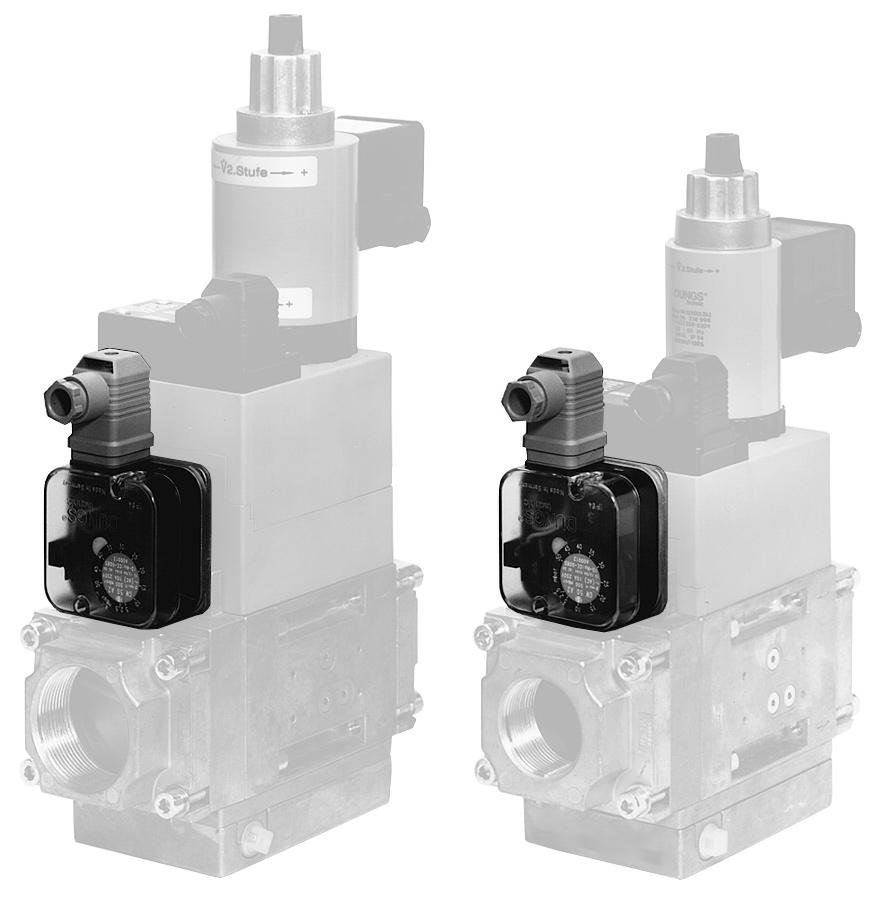 Pressure limiter for multiple actuators ÜB A NB A 5.07 1 6 Technical description The pressure limiters ÜB A and NB A are compact pressure switches as per EN 1854 for DUNGS multiple actuators.
